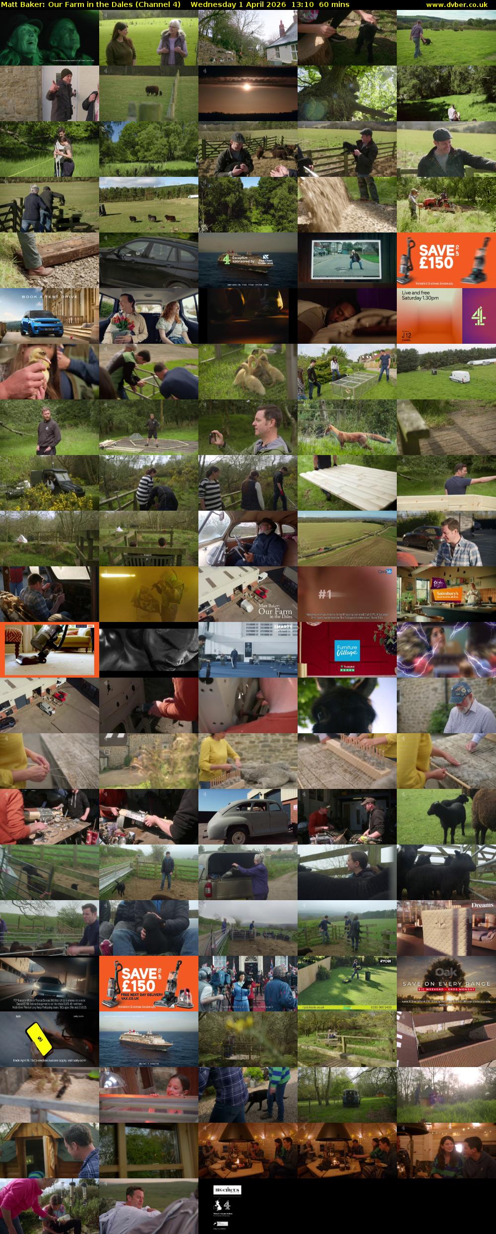 Matt Baker: Our Farm in the Dales (Channel 4) Wednesday 1 April 2026 13:10 - 14:10