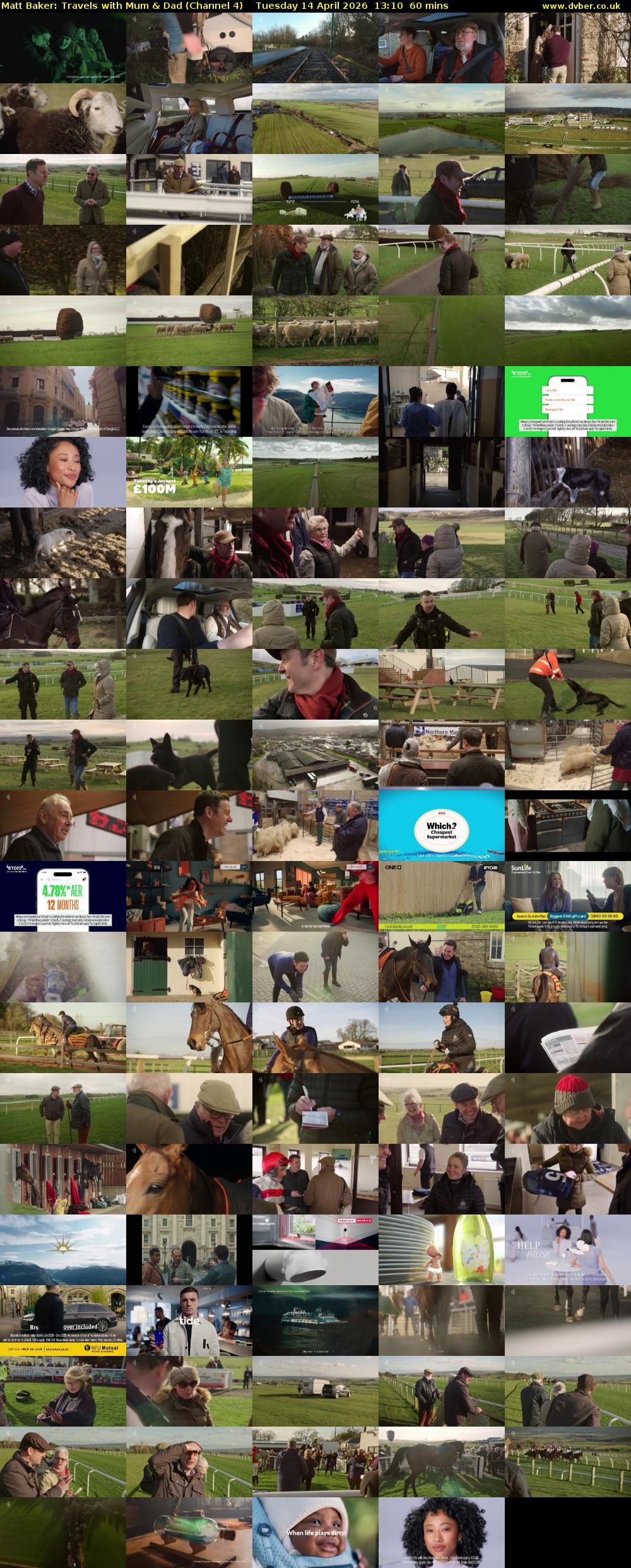 Matt Baker: Travels with Mum & Dad (Channel 4) Tuesday 14 April 2026 13:10 - 14:10