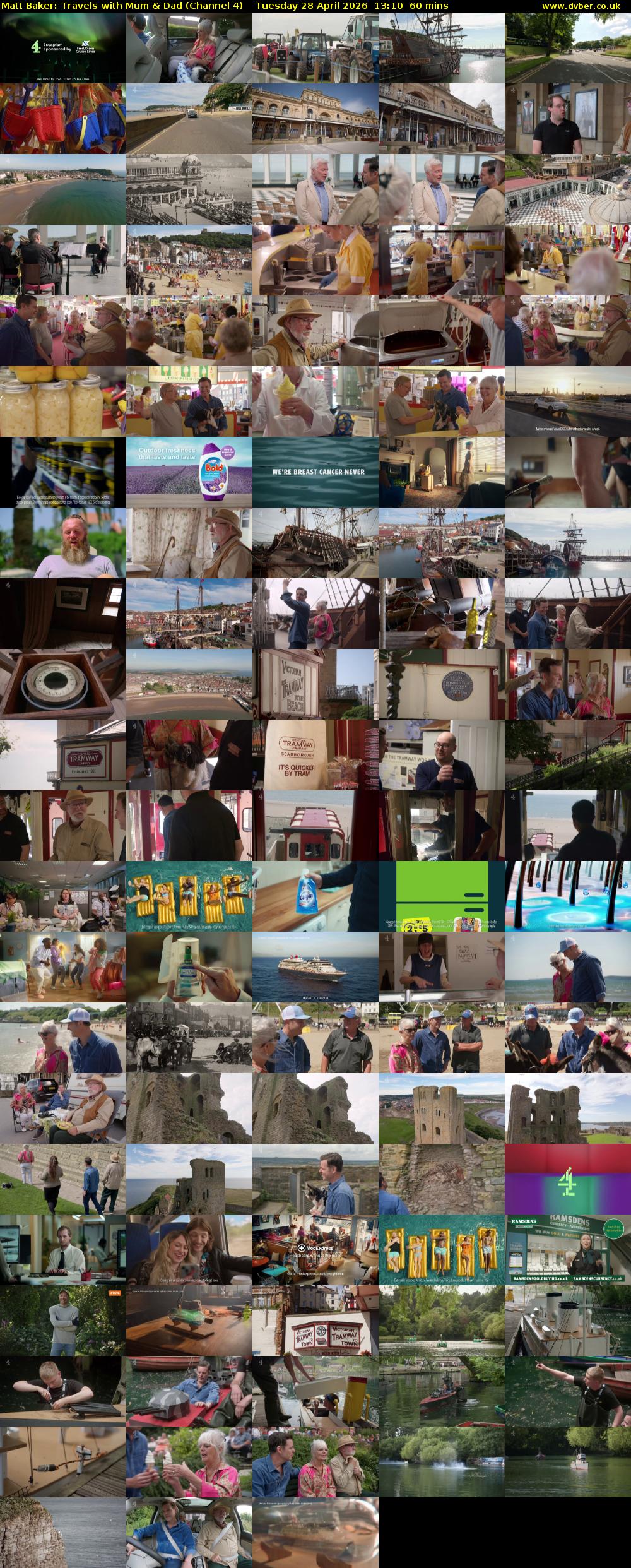 Matt Baker: Travels with Mum & Dad (Channel 4) Tuesday 28 April 2026 13:10 - 14:10