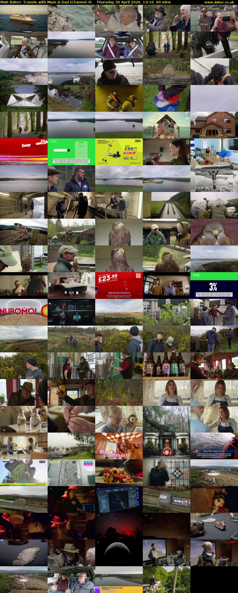 Matt Baker: Travels with Mum & Dad (Channel 4) Thursday 30 April 2026 13:10 - 14:10