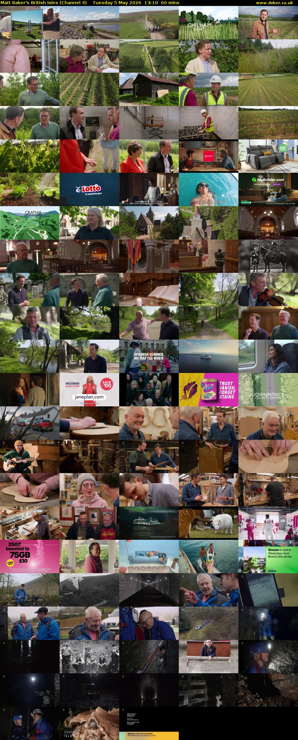 Matt Baker's British Isles (Channel 4) Tuesday 5 May 2026 13:10 - 14:10