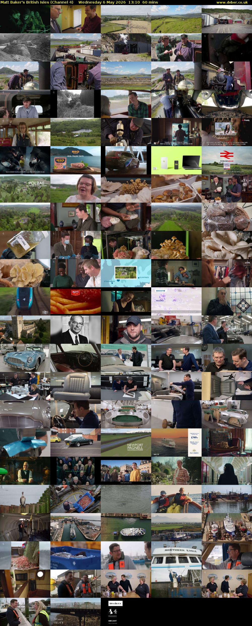 Matt Baker's British Isles (Channel 4) Wednesday 6 May 2026 13:10 - 14:10