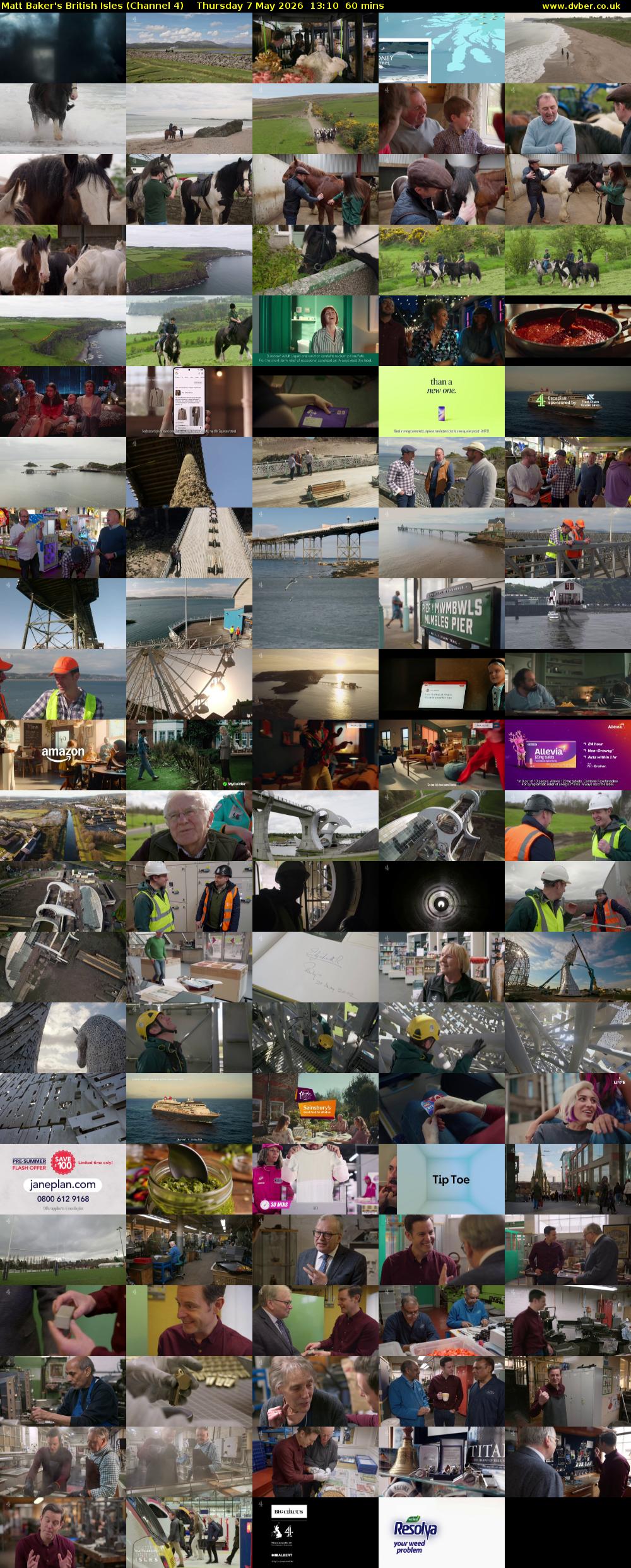 Matt Baker's British Isles (Channel 4) Thursday 7 May 2026 13:10 - 14:10