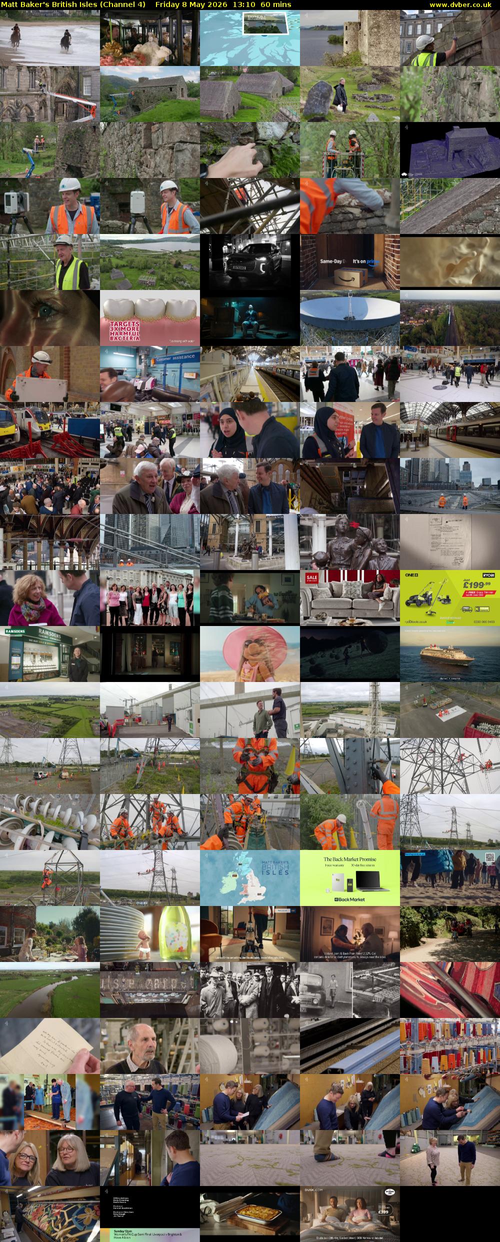Matt Baker's British Isles (Channel 4) Friday 8 May 2026 13:10 - 14:10