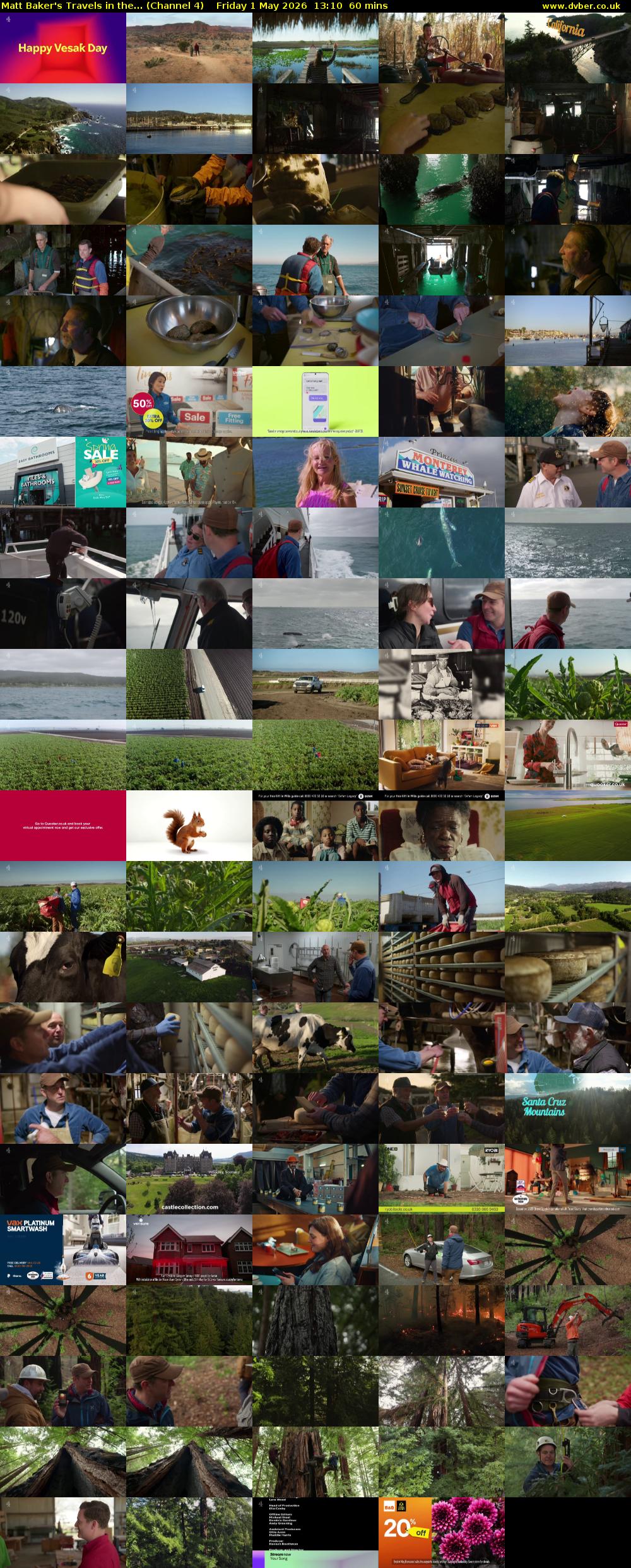 Matt Baker's Travels in the... (Channel 4) Friday 1 May 2026 13:10 - 14:10