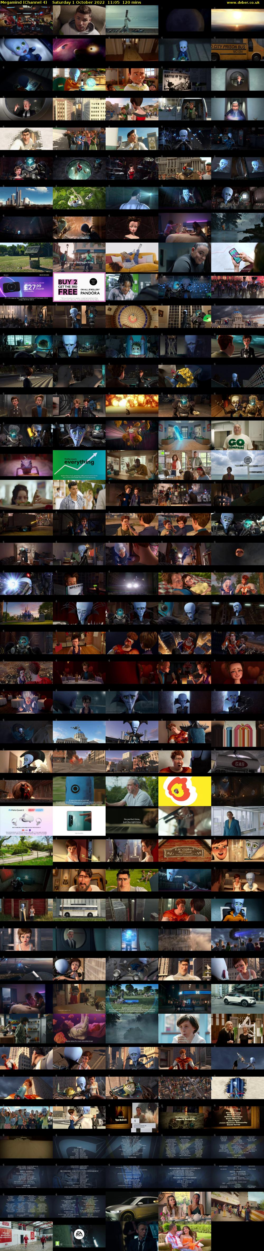 Megamind (Channel 4) Saturday 1 October 2022 11:05 - 13:05