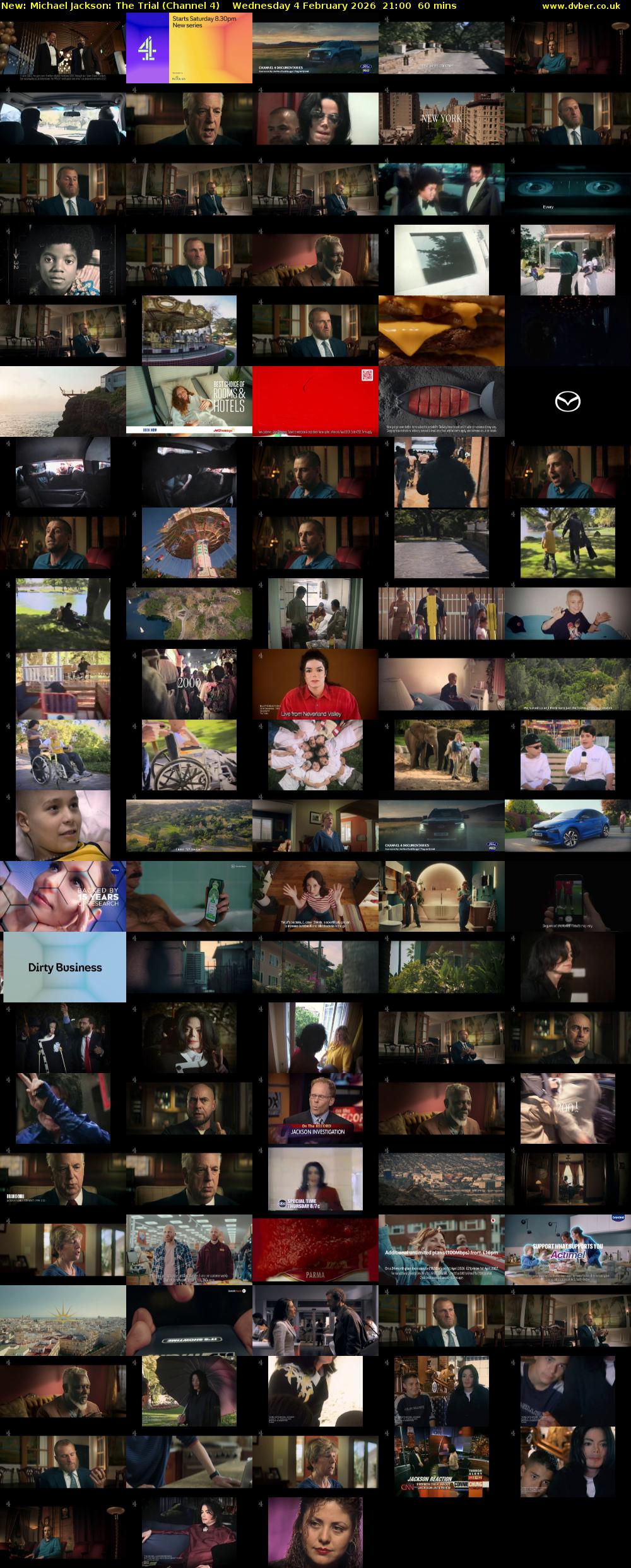 Michael Jackson: The Trial (Channel 4) Wednesday 4 February 2026 21:00 - 22:00