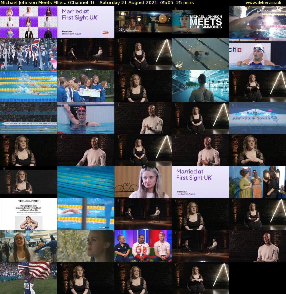 Michael Johnson Meets Ellie... (Channel 4) Saturday 21 August 2021 05:05 - 05:30