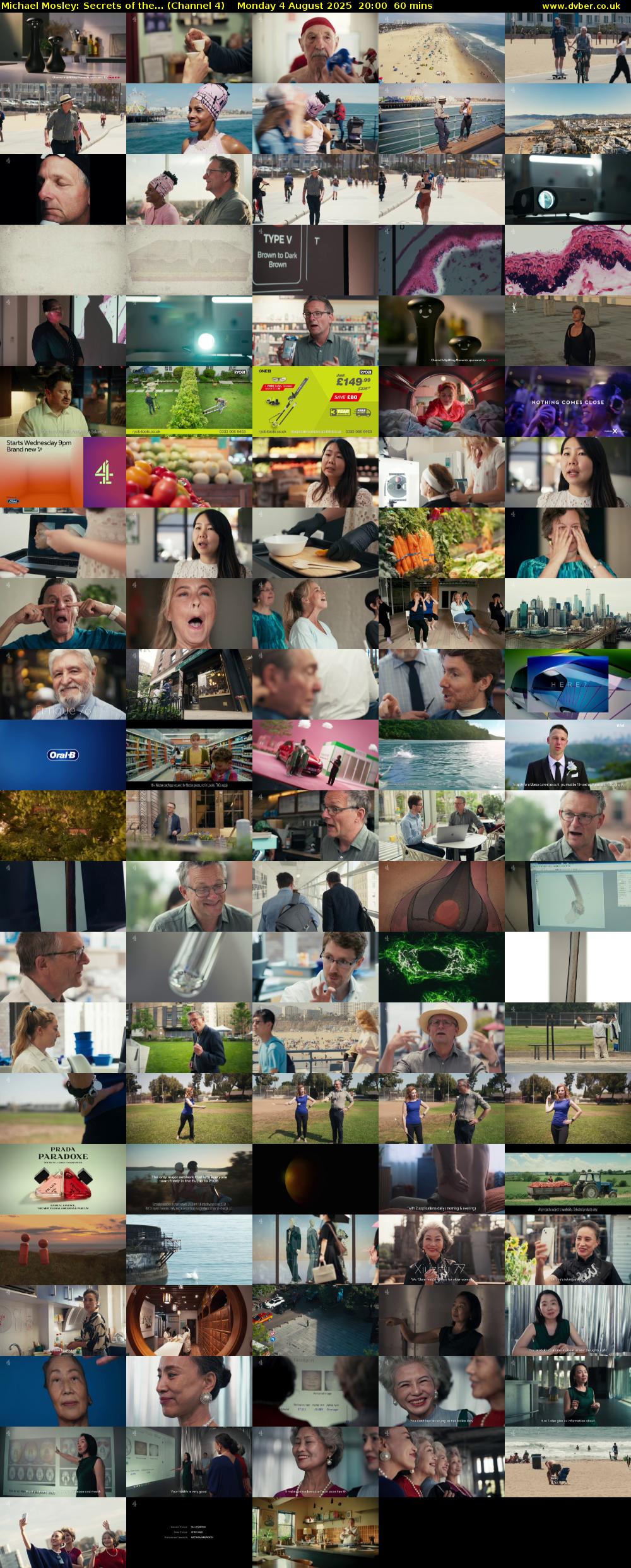 Michael Mosley: Secrets of the... (Channel 4) Monday 4 August 2025 20:00 - 21:00