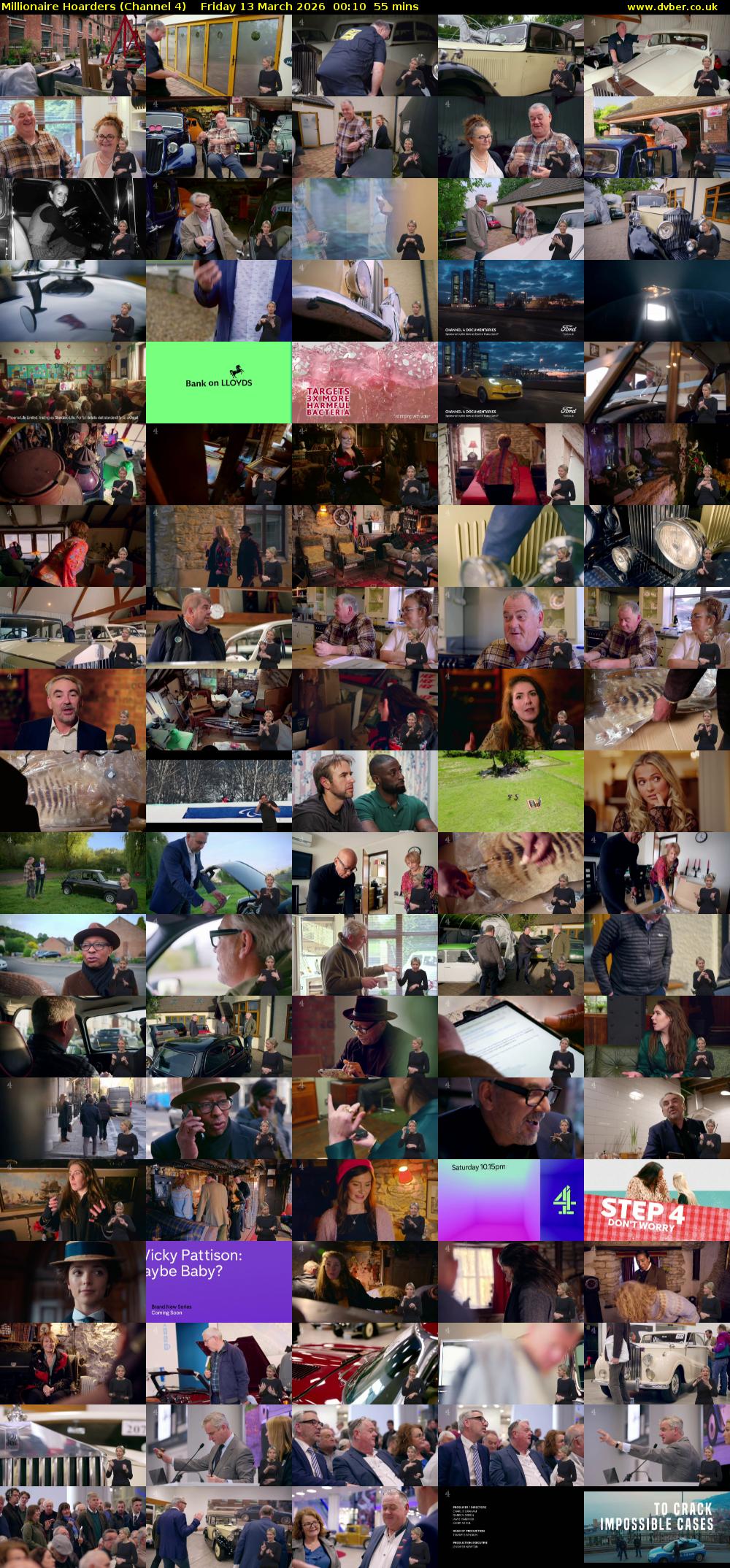 Millionaire Hoarders (Channel 4) Friday 13 March 2026 00:10 - 01:05