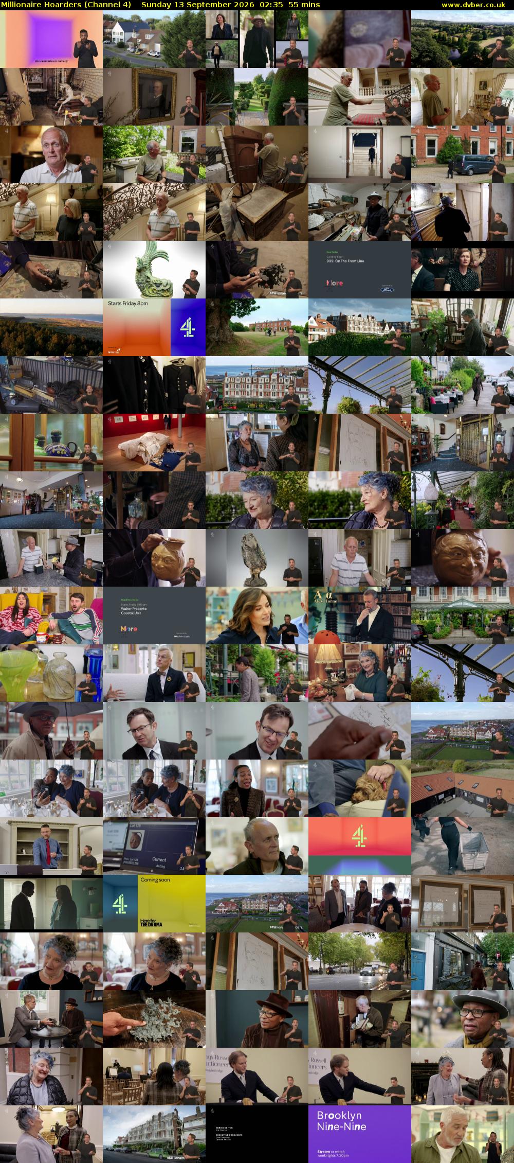 Millionaire Hoarders (Channel 4) Sunday 13 September 2026 02:35 - 03:30