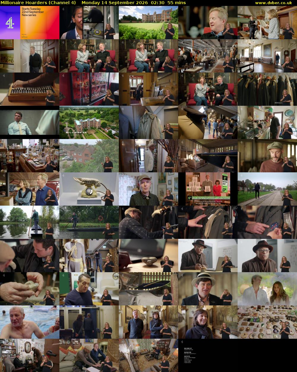 Millionaire Hoarders (Channel 4) Monday 14 September 2026 02:30 - 03:25