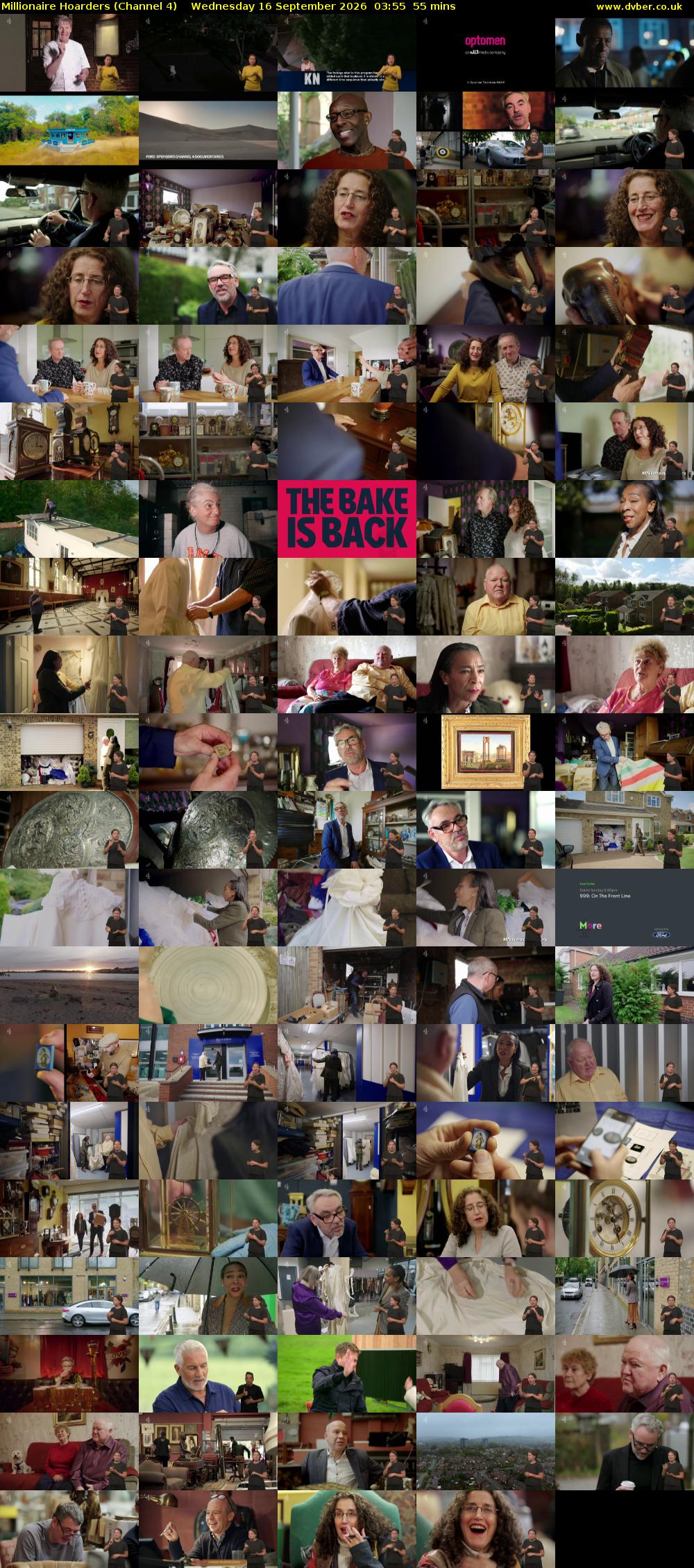 Millionaire Hoarders (Channel 4) Wednesday 16 September 2026 03:55 - 04:50