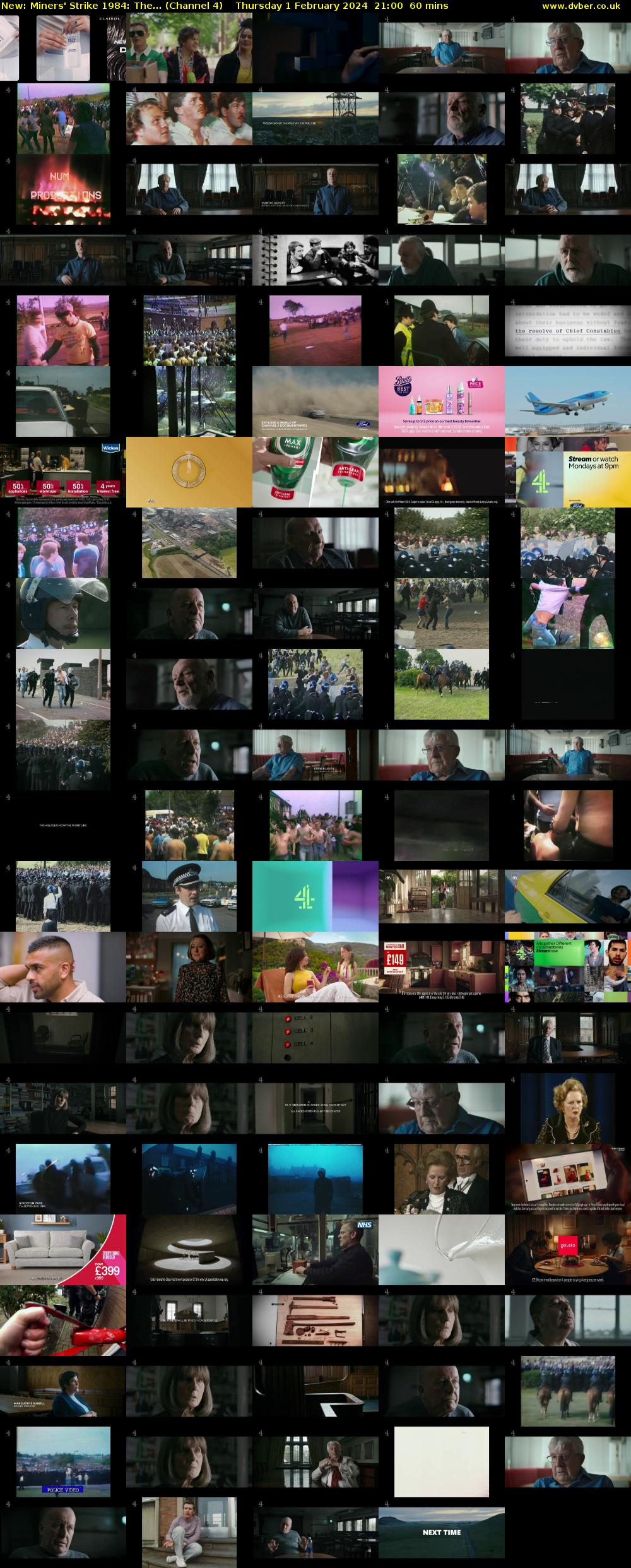 Miners' Strike 1984: The... (Channel 4) Thursday 1 February 2024 21:00 - 22:00