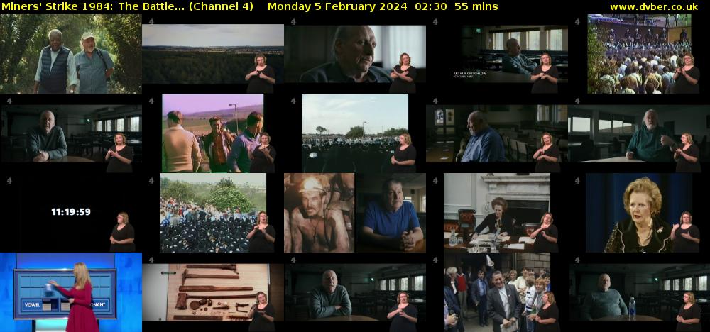 Miners' Strike 1984: The Battle... (Channel 4) Monday 5 February 2024 02:30 - 03:25