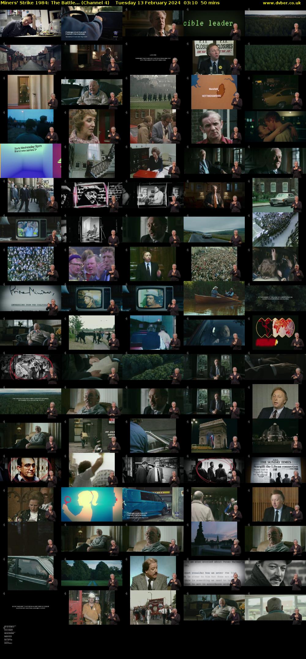 Miners' Strike 1984: The Battle... (Channel 4) Tuesday 13 February 2024 03:10 - 04:00
