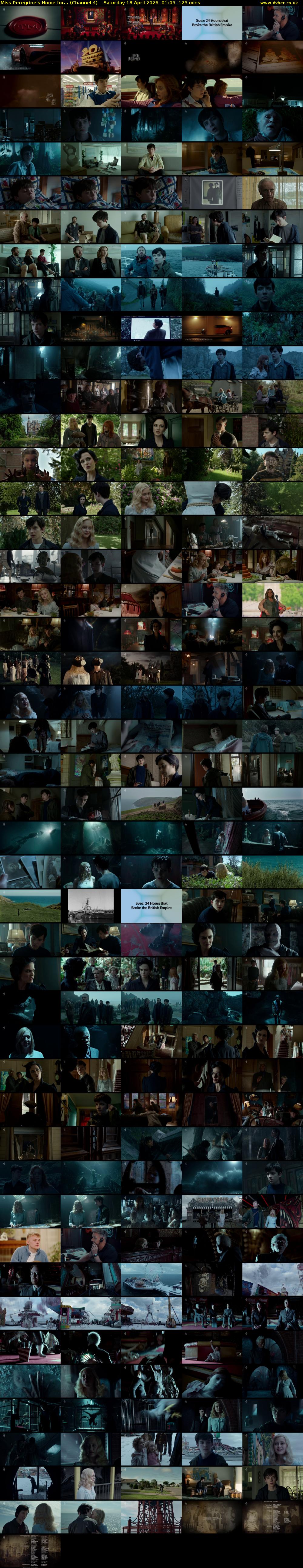 Miss Peregrine's Home for... (Channel 4) Saturday 18 April 2026 01:05 - 03:10