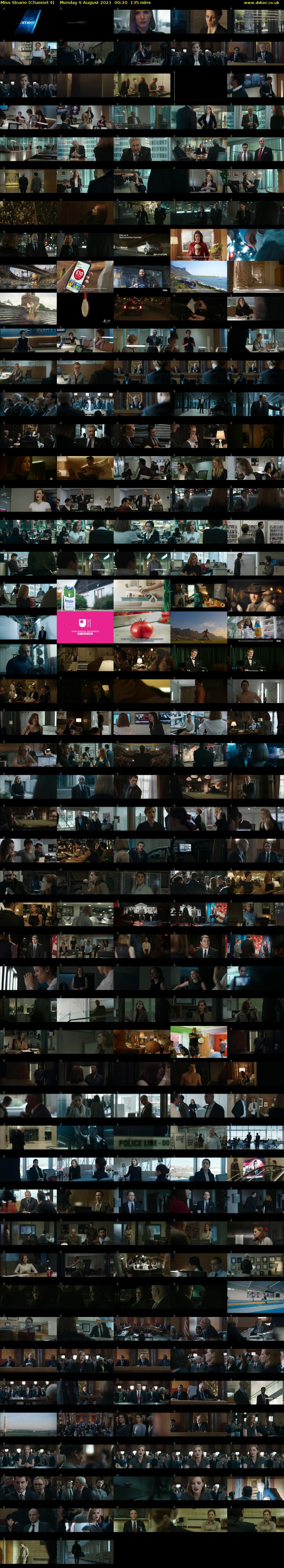 Miss Sloane (Channel 4) Monday 9 August 2021 00:20 - 02:35