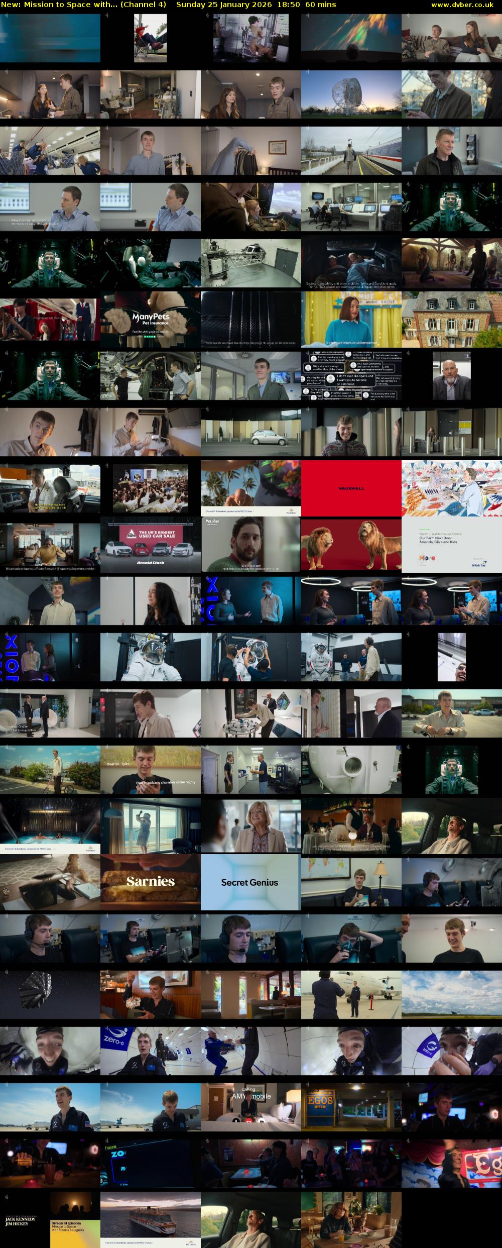 Mission to Space with... (Channel 4) Sunday 25 January 2026 18:50 - 19:50