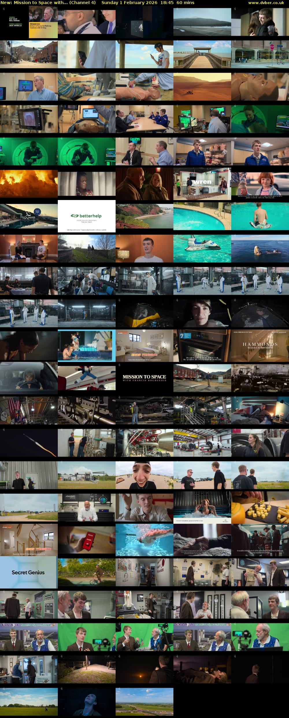 Mission to Space with... (Channel 4) Sunday 1 February 2026 18:45 - 19:45