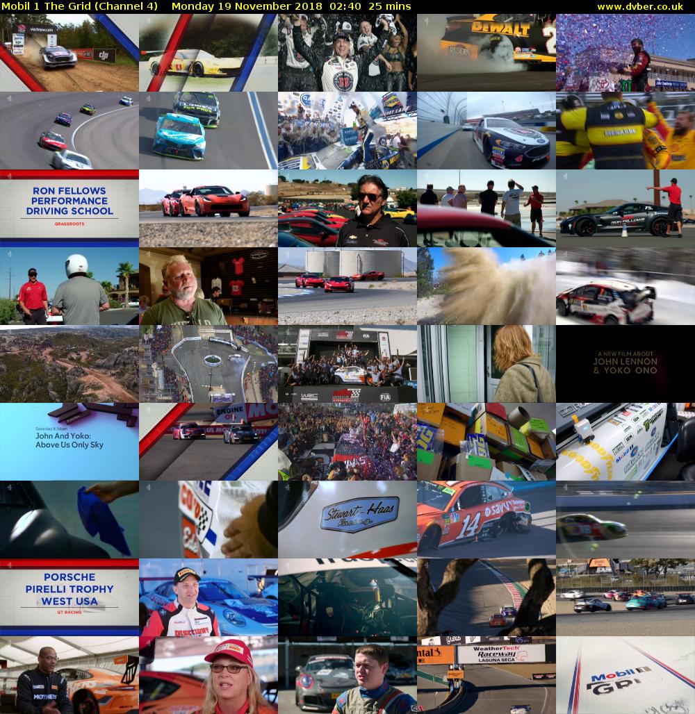 Mobil 1 The Grid (Channel 4) Monday 19 November 2018 02:40 - 03:05