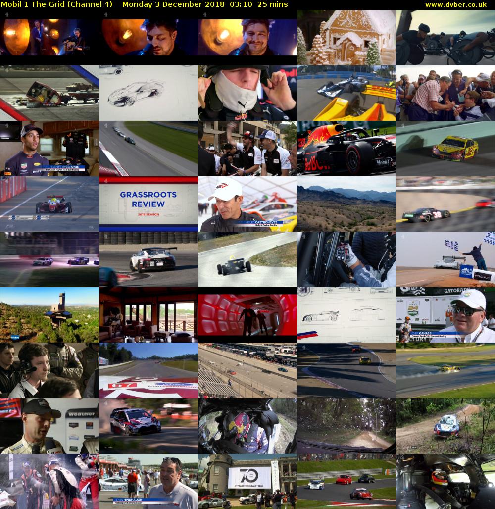 Mobil 1 The Grid (Channel 4) Monday 3 December 2018 03:10 - 03:35