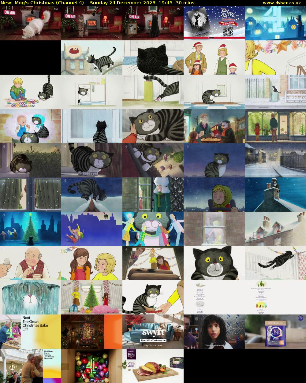 Mog's Christmas (Channel 4) Sunday 24 December 2023 19:45 - 20:15