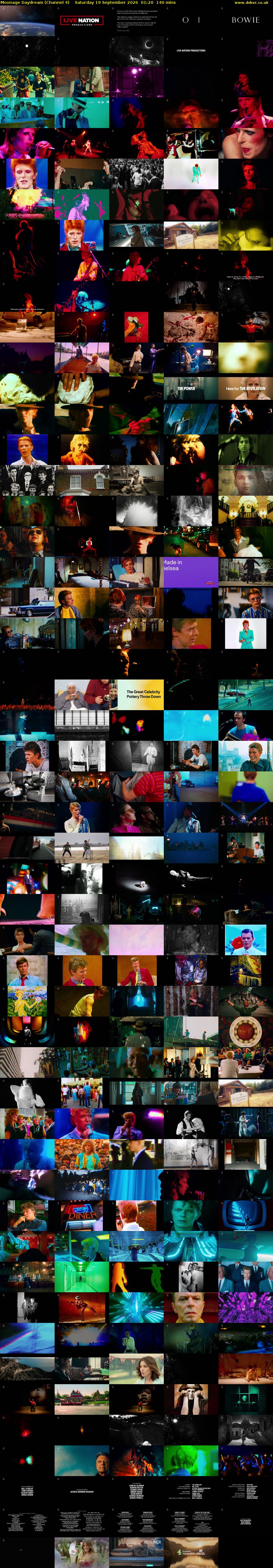Moonage Daydream (Channel 4) Saturday 19 September 2026 01:20 - 03:40