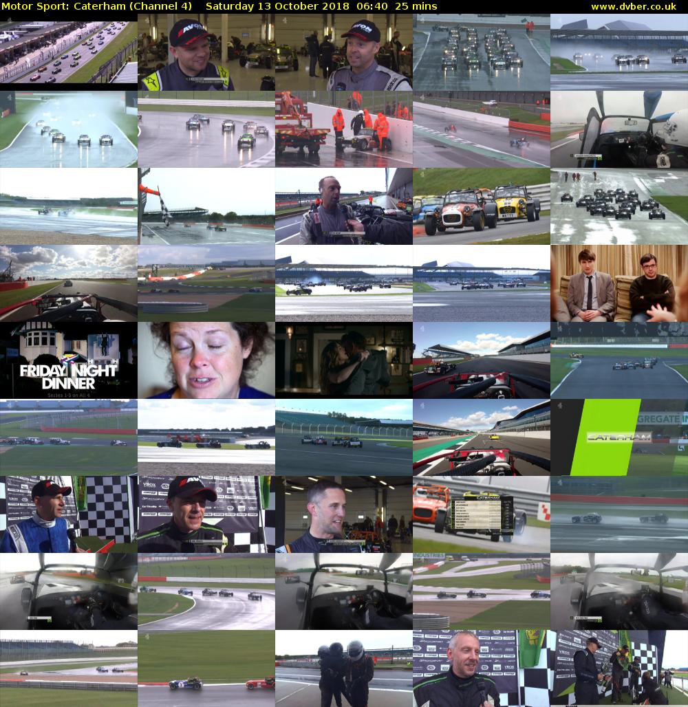 Motor Sport: Caterham (Channel 4) Saturday 13 October 2018 06:40 - 07:05