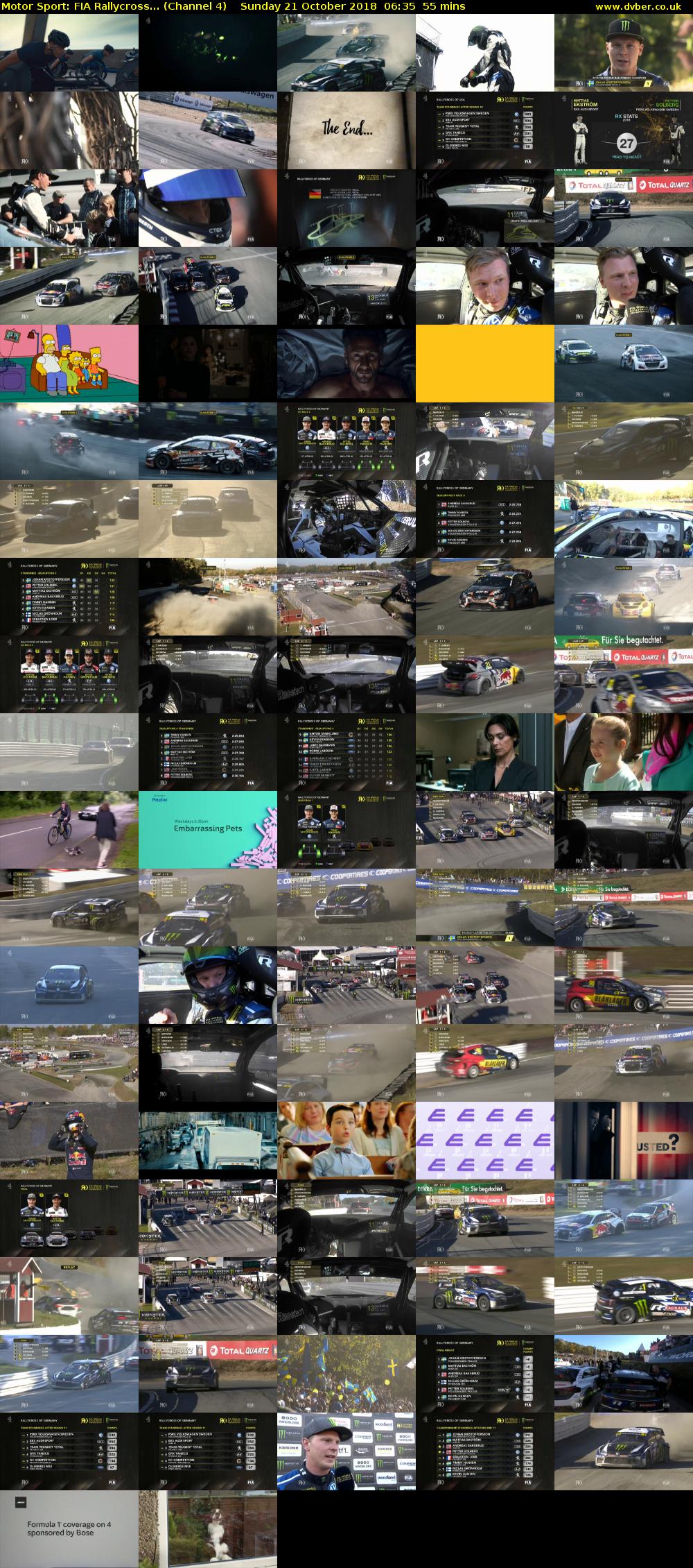 Motor Sport: FIA Rallycross... (Channel 4) Sunday 21 October 2018 06:35 - 07:30