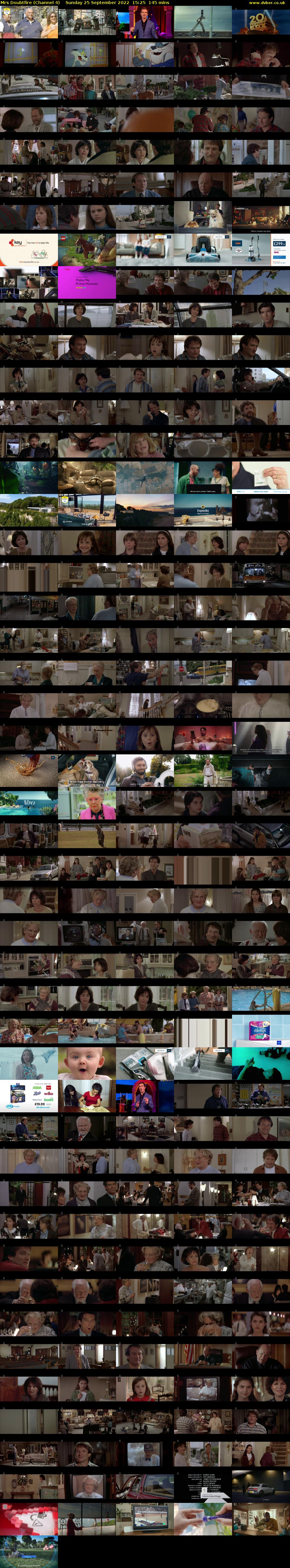 Mrs Doubtfire (Channel 4) Sunday 25 September 2022 15:25 - 17:50