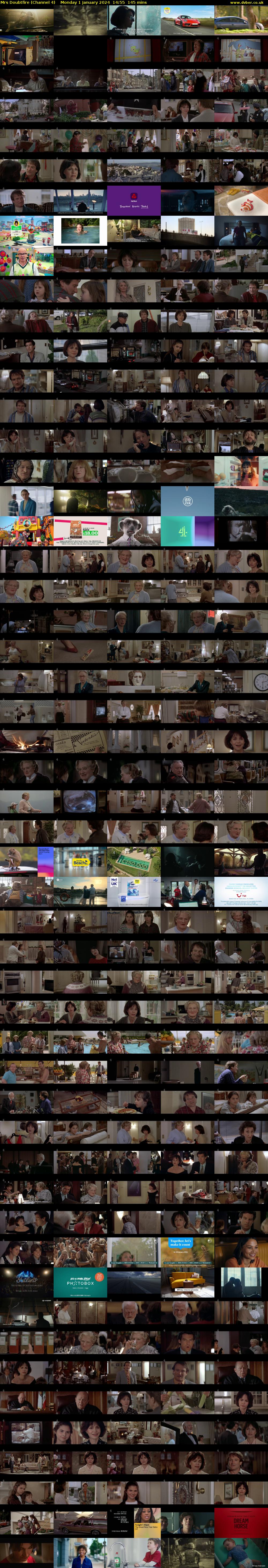 Mrs Doubtfire (Channel 4) Monday 1 January 2024 14:55 - 17:20