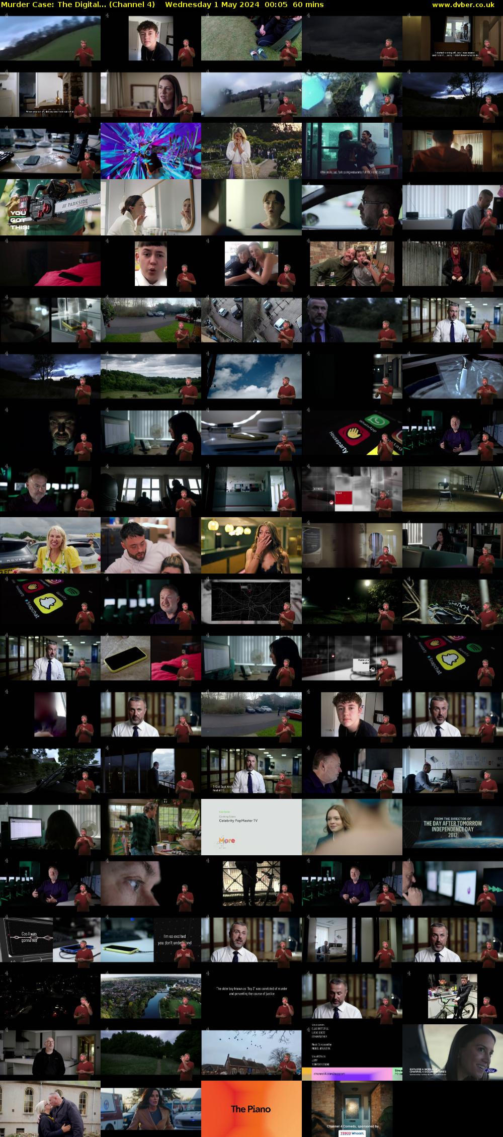 Murder Case: The Digital... (Channel 4) Wednesday 1 May 2024 00:05 - 01:05