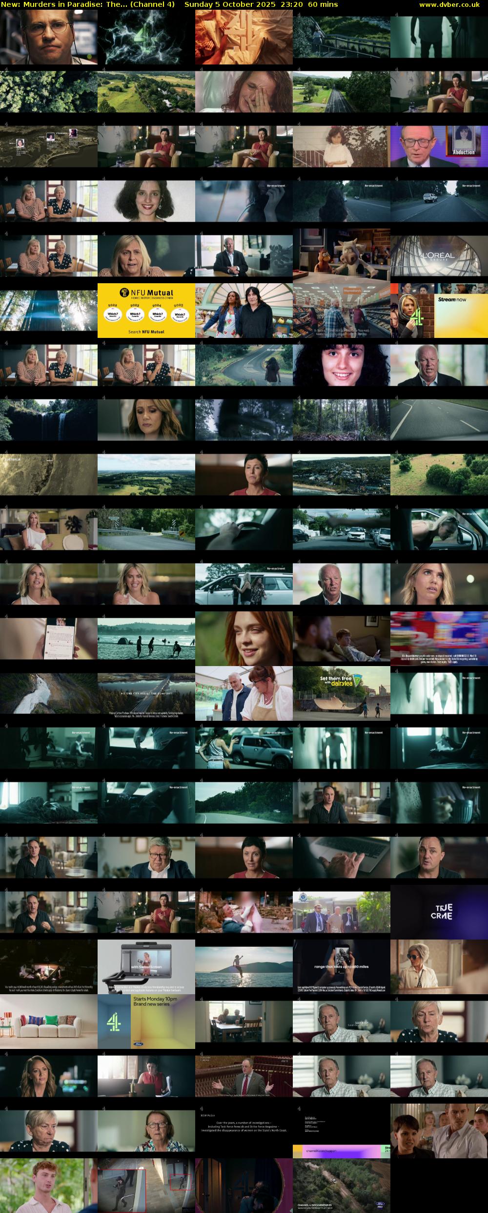 Murders in Paradise: The... (Channel 4) Sunday 5 October 2025 23:20 - 00:20