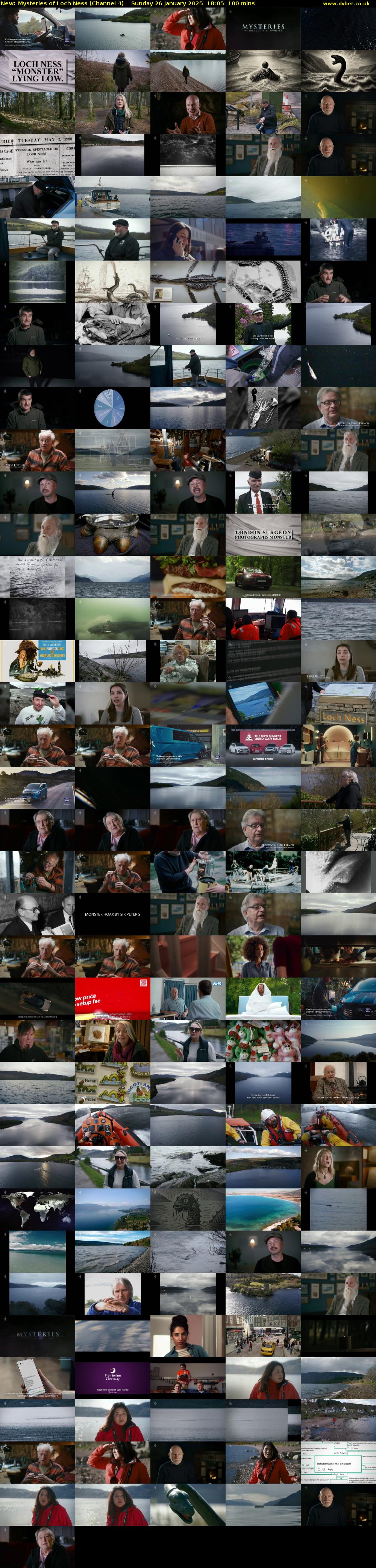 Mysteries of Loch Ness (Channel 4) Sunday 26 January 2025 18:05 - 19:45