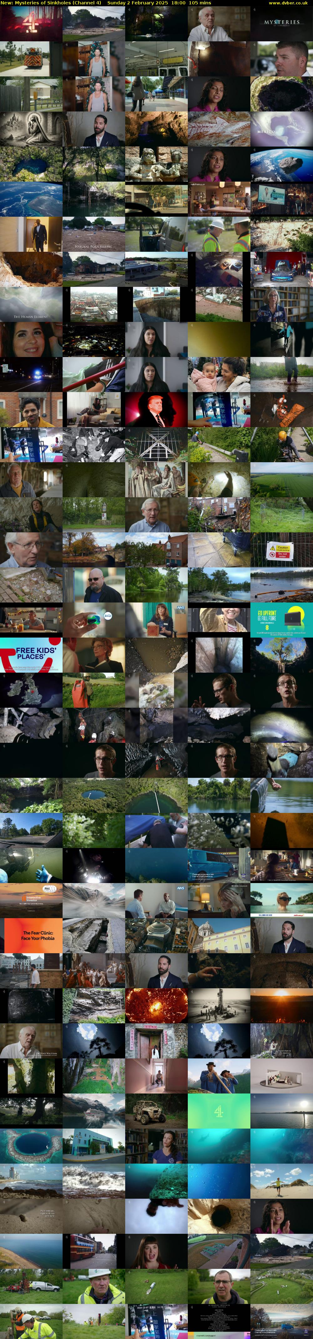 Mysteries of Sinkholes (Channel 4) Sunday 2 February 2025 18:00 - 19:45