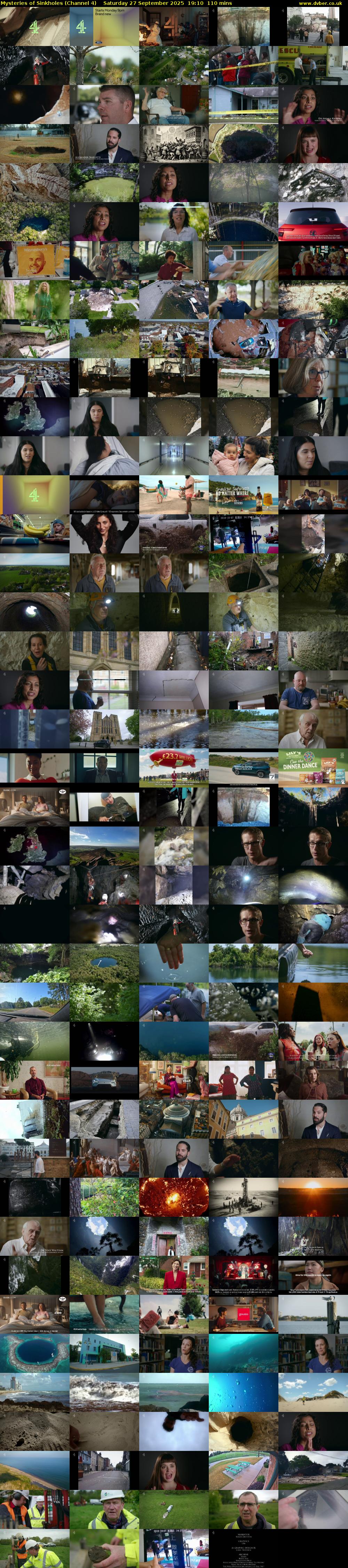 Mysteries of Sinkholes (Channel 4) Saturday 27 September 2025 19:10 - 21:00