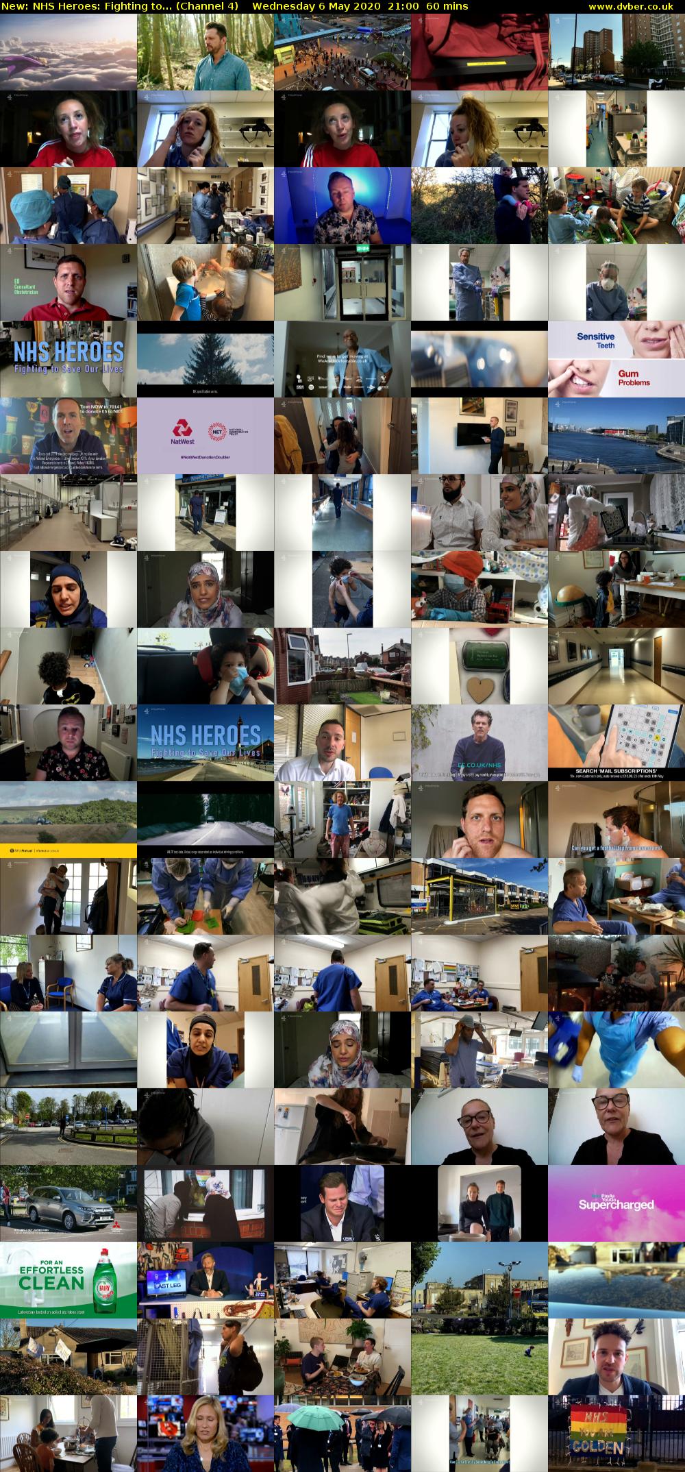 NHS Heroes: Fighting to... (Channel 4) Wednesday 6 May 2020 21:00 - 22:00