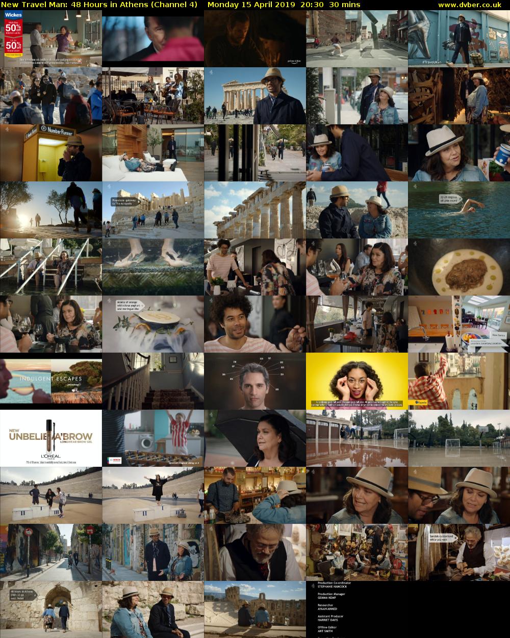 New Travel Man: 48 Hours in Athens (Channel 4) Monday 15 April 2019 20:30 - 21:00
