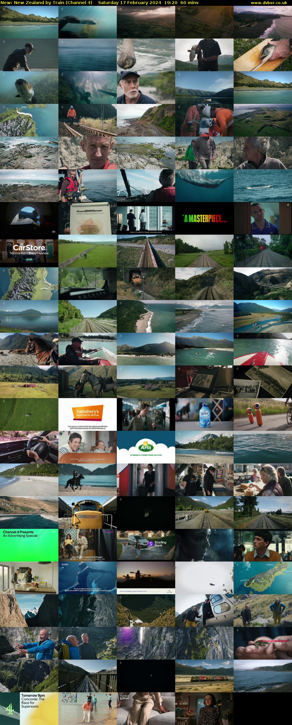 New Zealand by Train (Channel 4) Saturday 17 February 2024 19:20 - 20:20