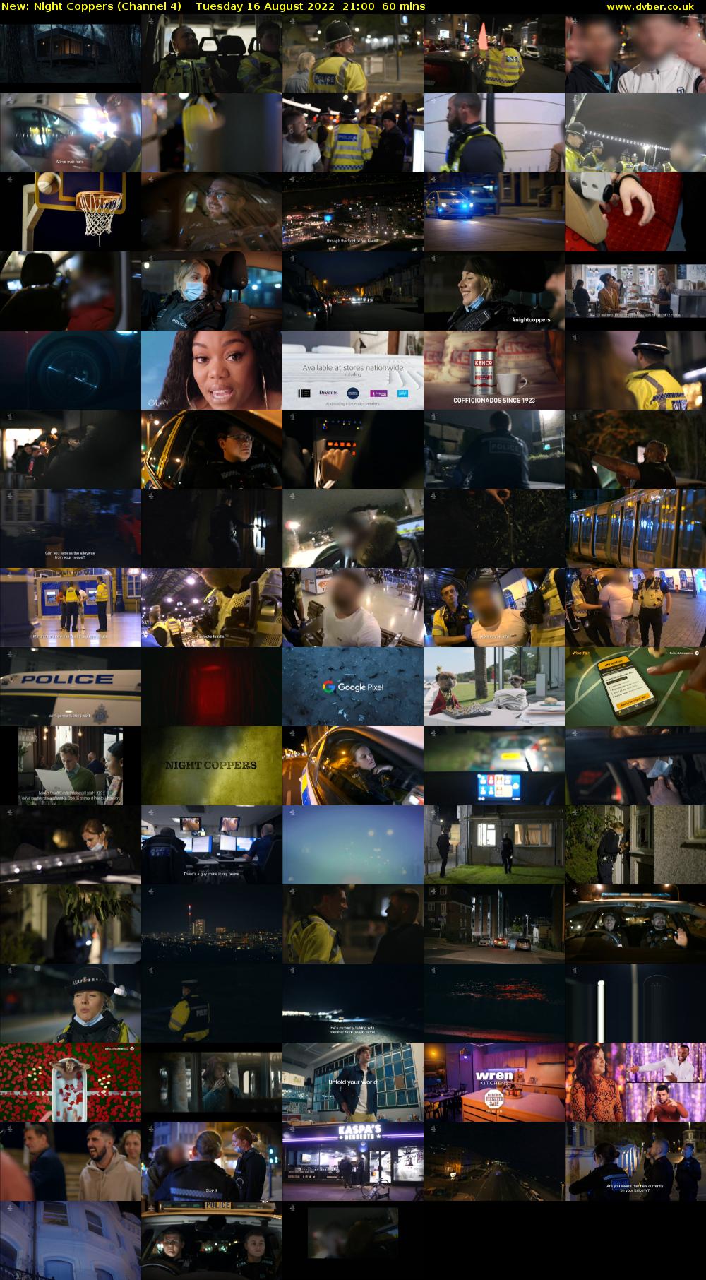 Night Coppers (Channel 4) Tuesday 16 August 2022 21:00 - 22:00