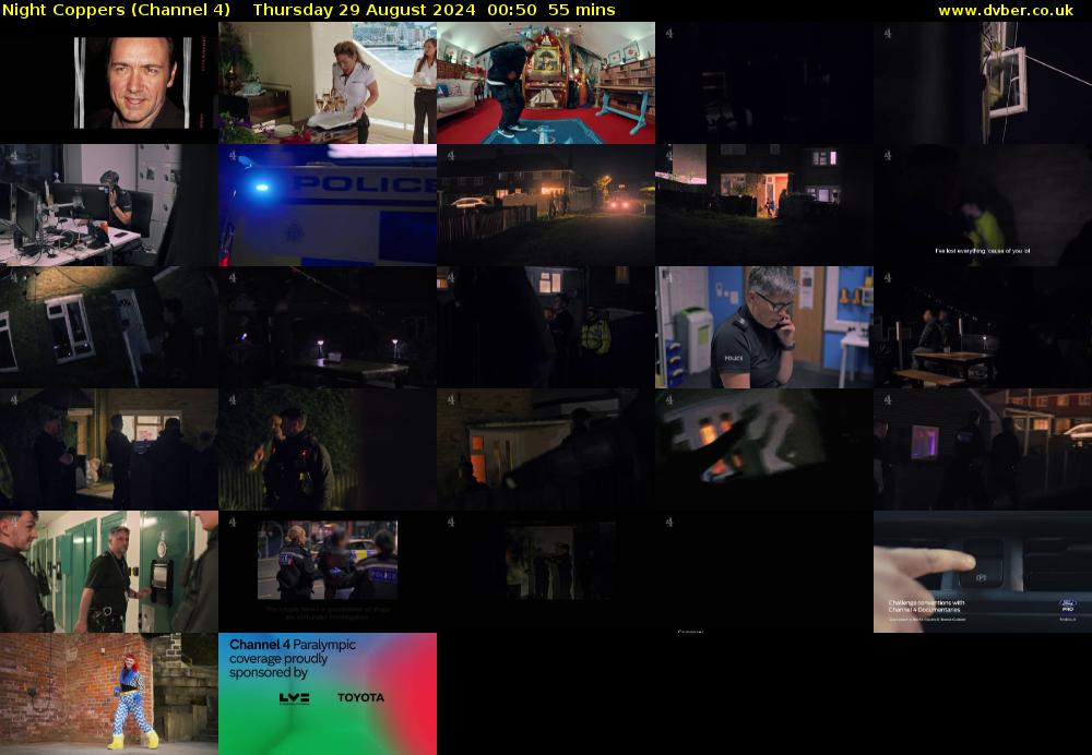 Night Coppers (Channel 4) Thursday 29 August 2024 00:50 - 01:45