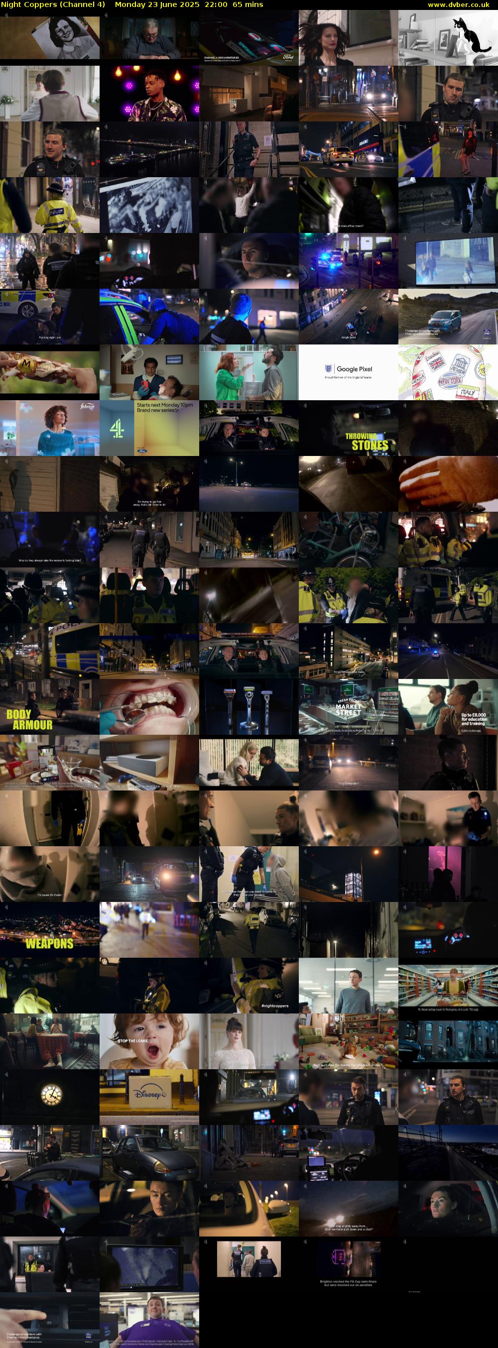 Night Coppers (Channel 4) Monday 23 June 2025 22:00 - 23:05