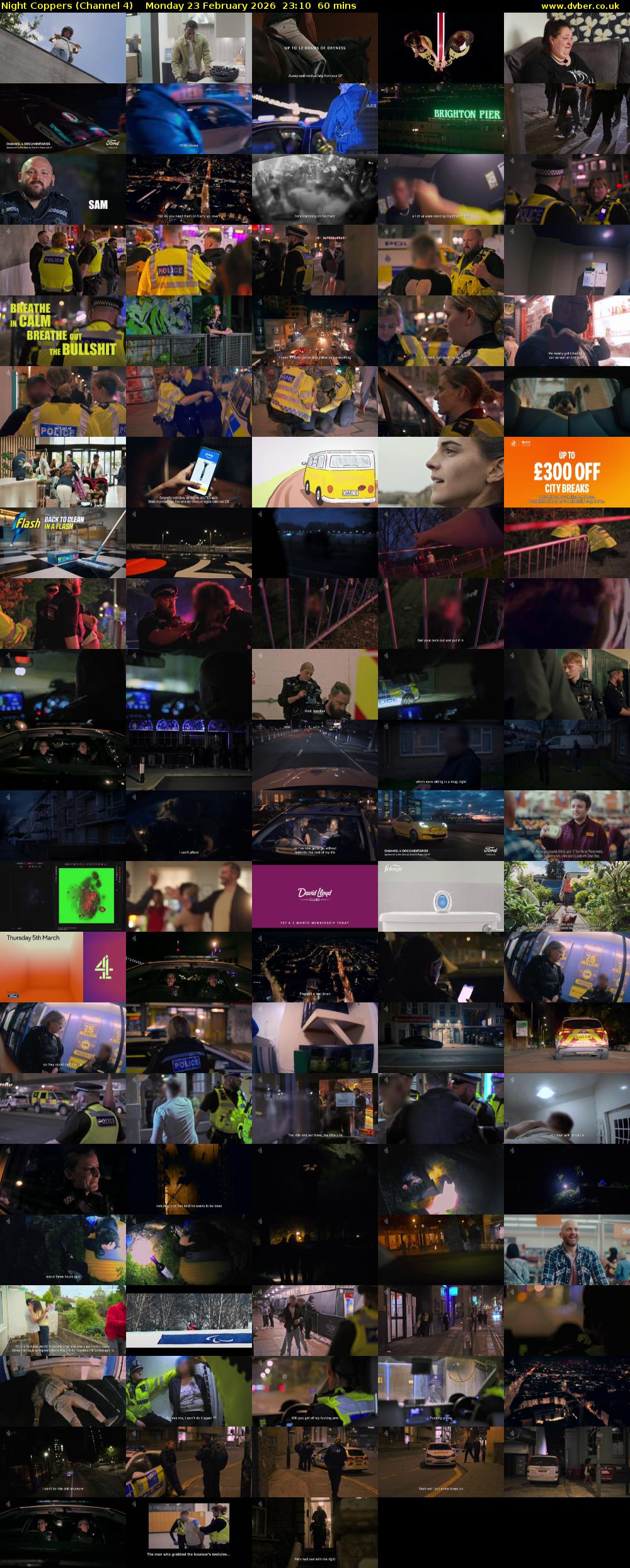 Night Coppers (Channel 4) Monday 23 February 2026 23:10 - 00:10