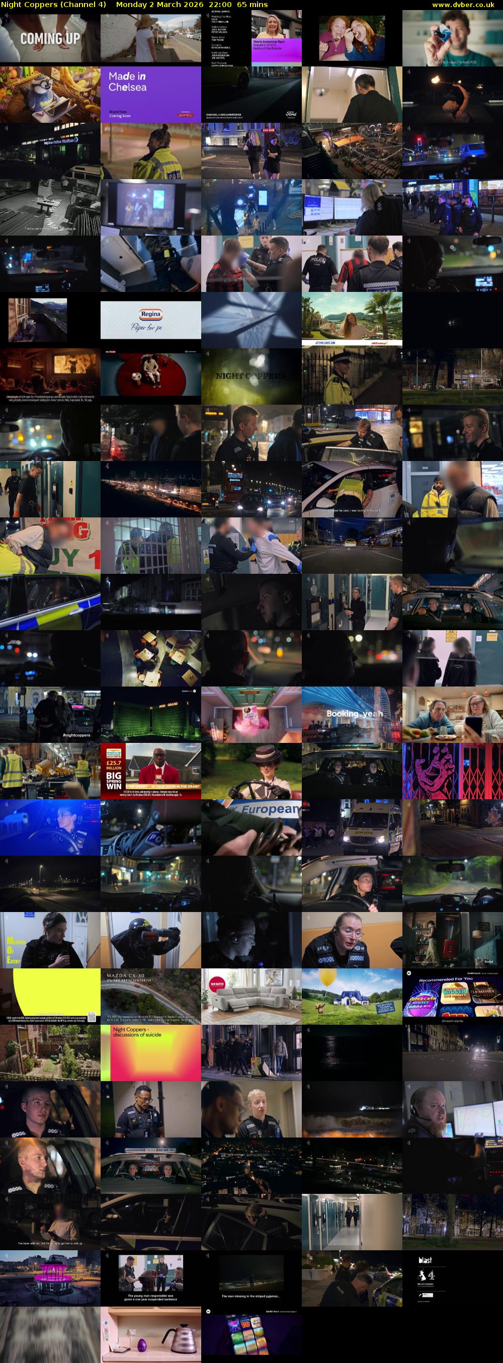 Night Coppers (Channel 4) Monday 2 March 2026 22:00 - 23:05