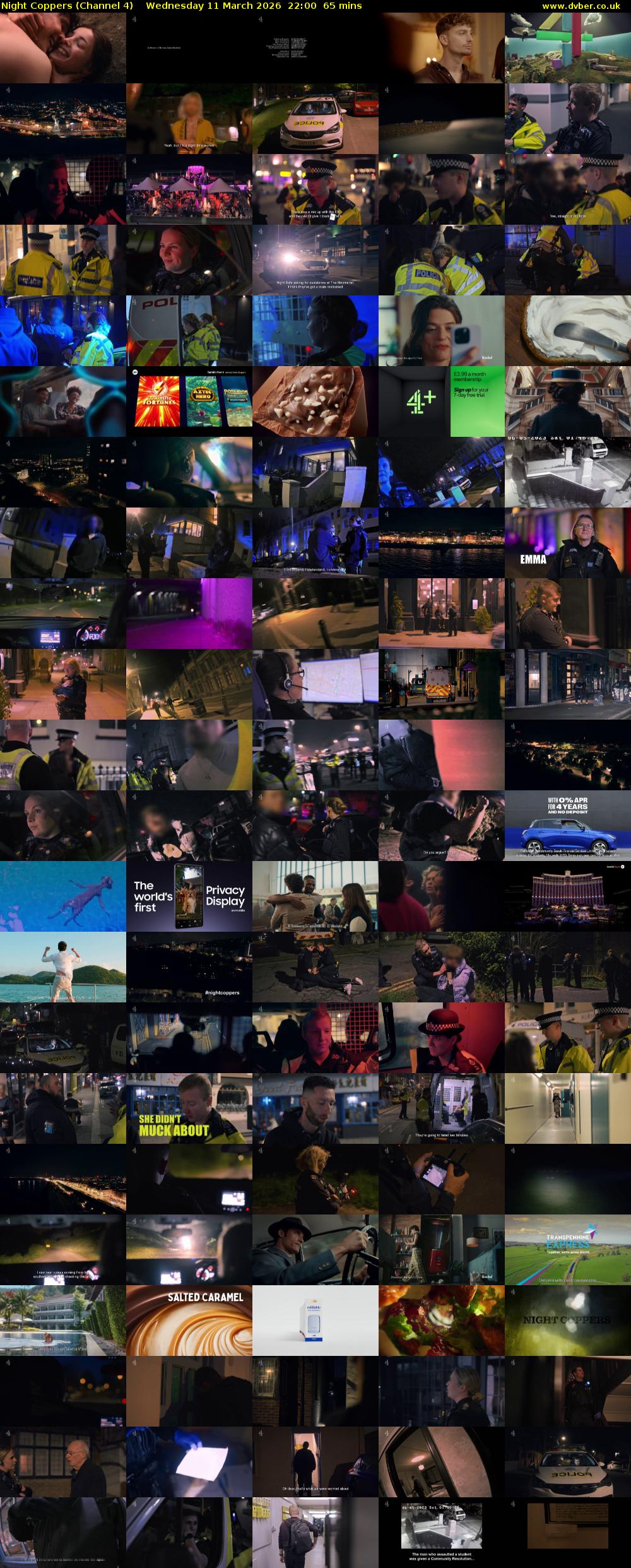 Night Coppers (Channel 4) Wednesday 11 March 2026 22:00 - 23:05