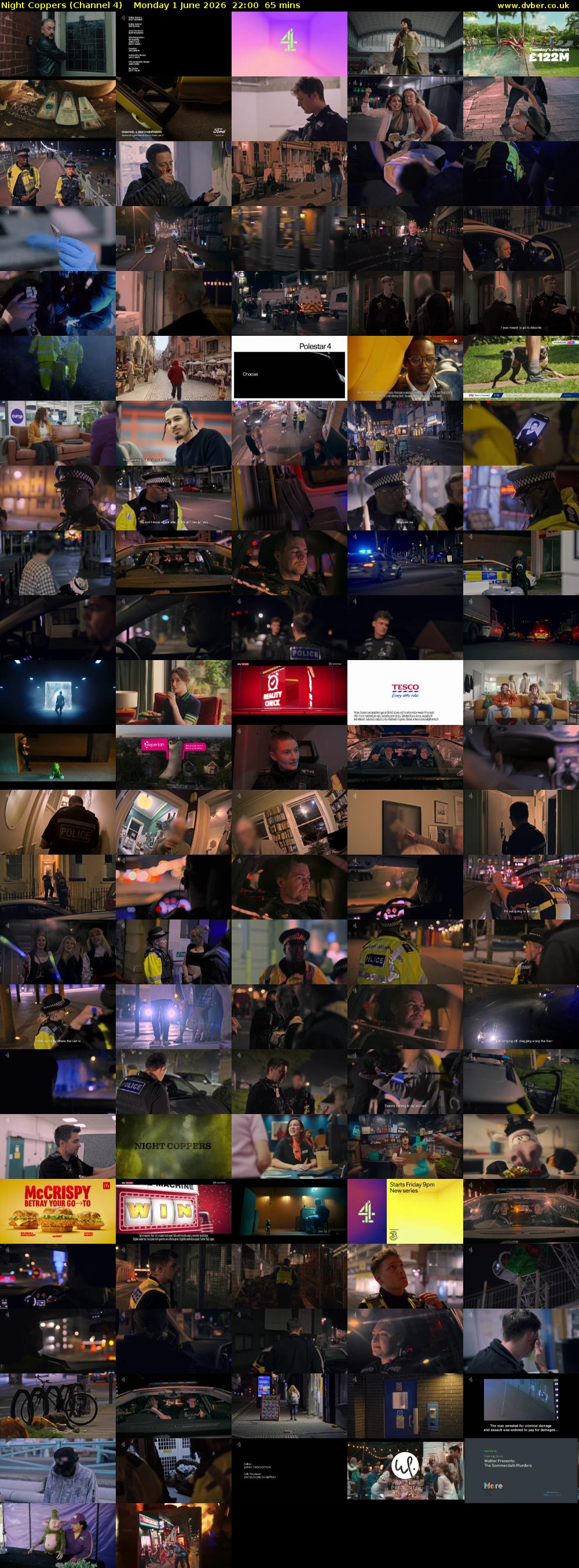 Night Coppers (Channel 4) Monday 1 June 2026 22:00 - 23:05