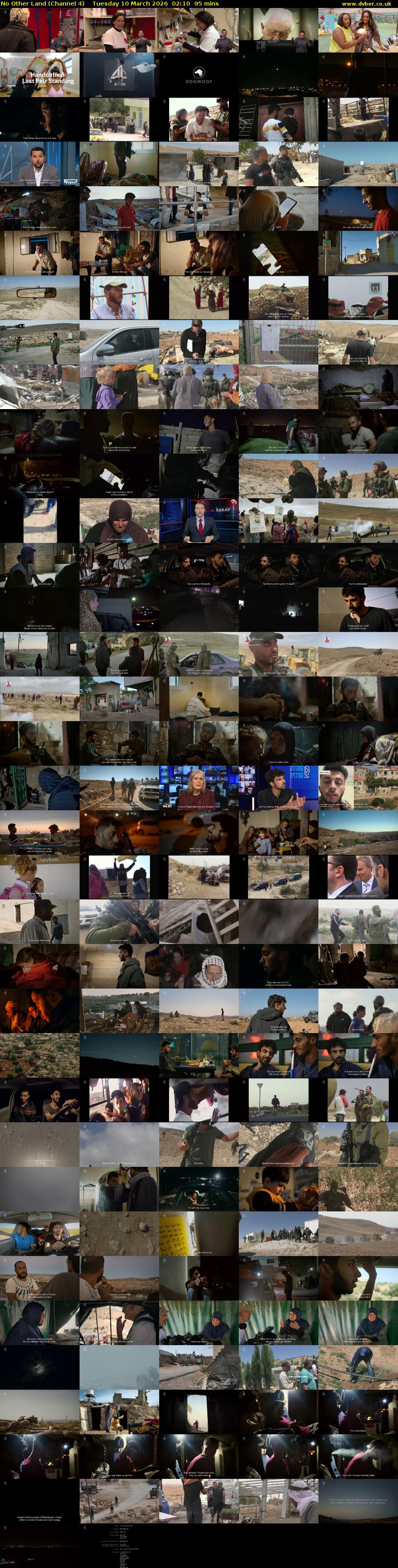 No Other Land (Channel 4) Tuesday 10 March 2026 02:10 - 03:45