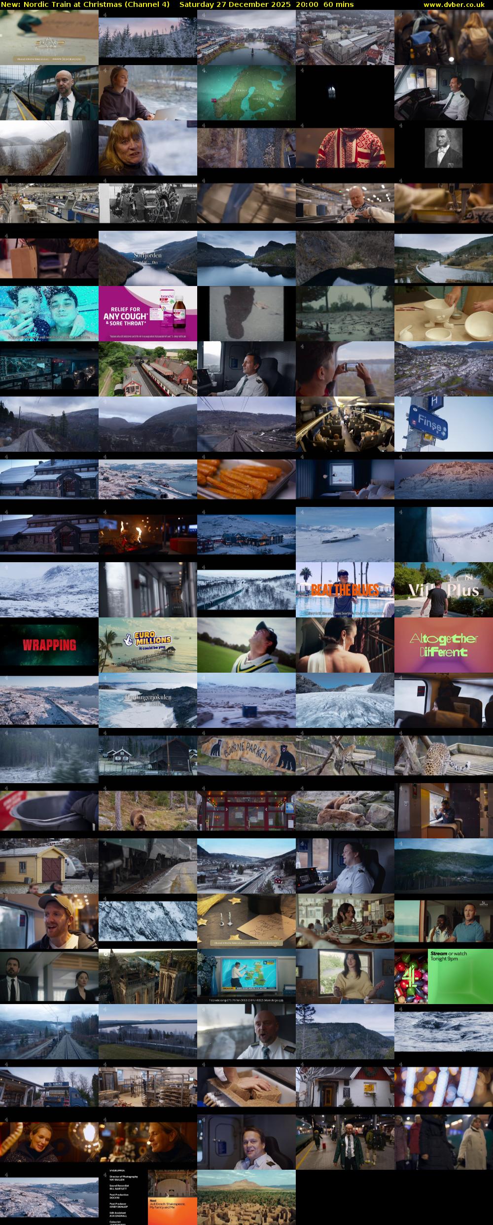 Nordic Train at Christmas (Channel 4) Saturday 27 December 2025 20:00 - 21:00