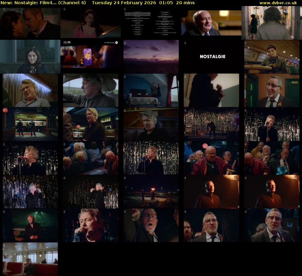 Nostalgie: Film4... (Channel 4) Tuesday 24 February 2026 01:05 - 01:25